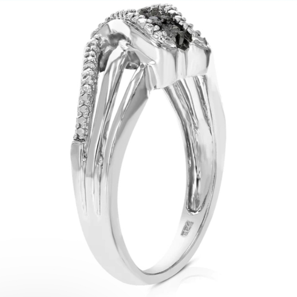 Genuine Kay Jewelers Black & White Diamond Ring. 💎 Size 6.5! - Picture 3 of 11